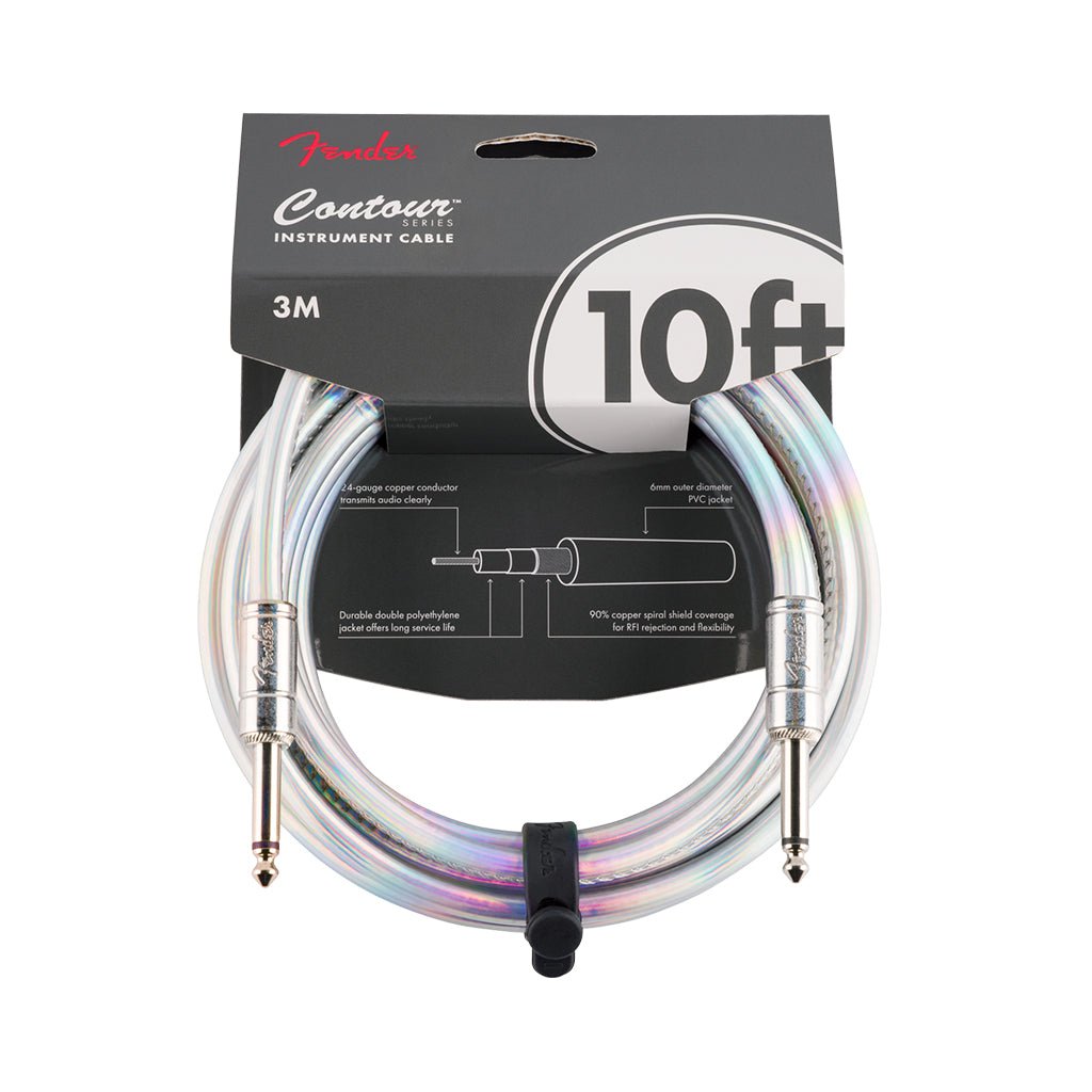 Fender Contour 10ft Instrument Cable - Iridescent Instrument Cables Sky Music