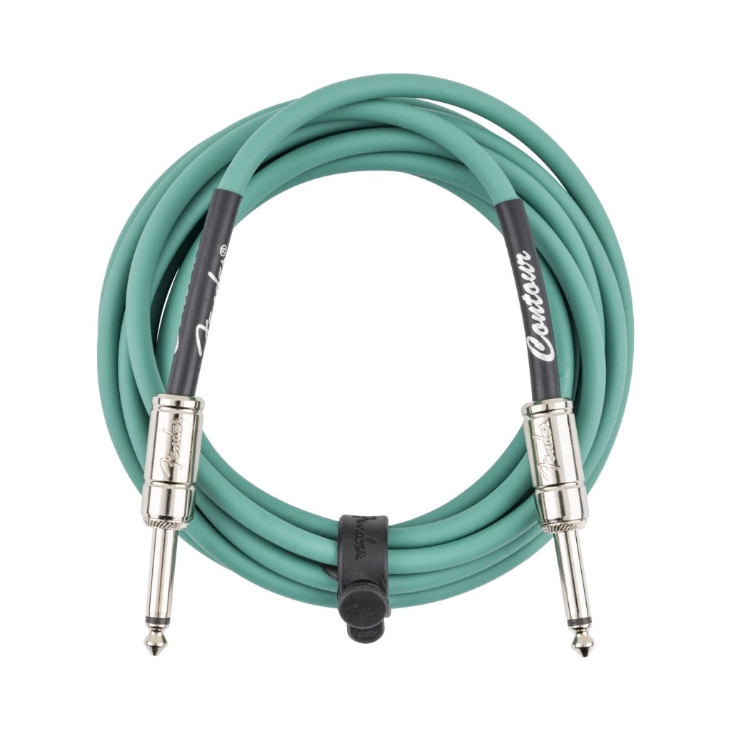 Fender Contour Series 10ft Instrument Cable - Sherwood Green Instrument Cables Sky Music