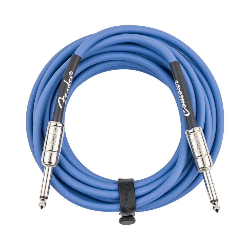 Fender Contour Series Instrument Cable - Lake Placid Blue, 18.6 feet Instrument Cables Sky Music