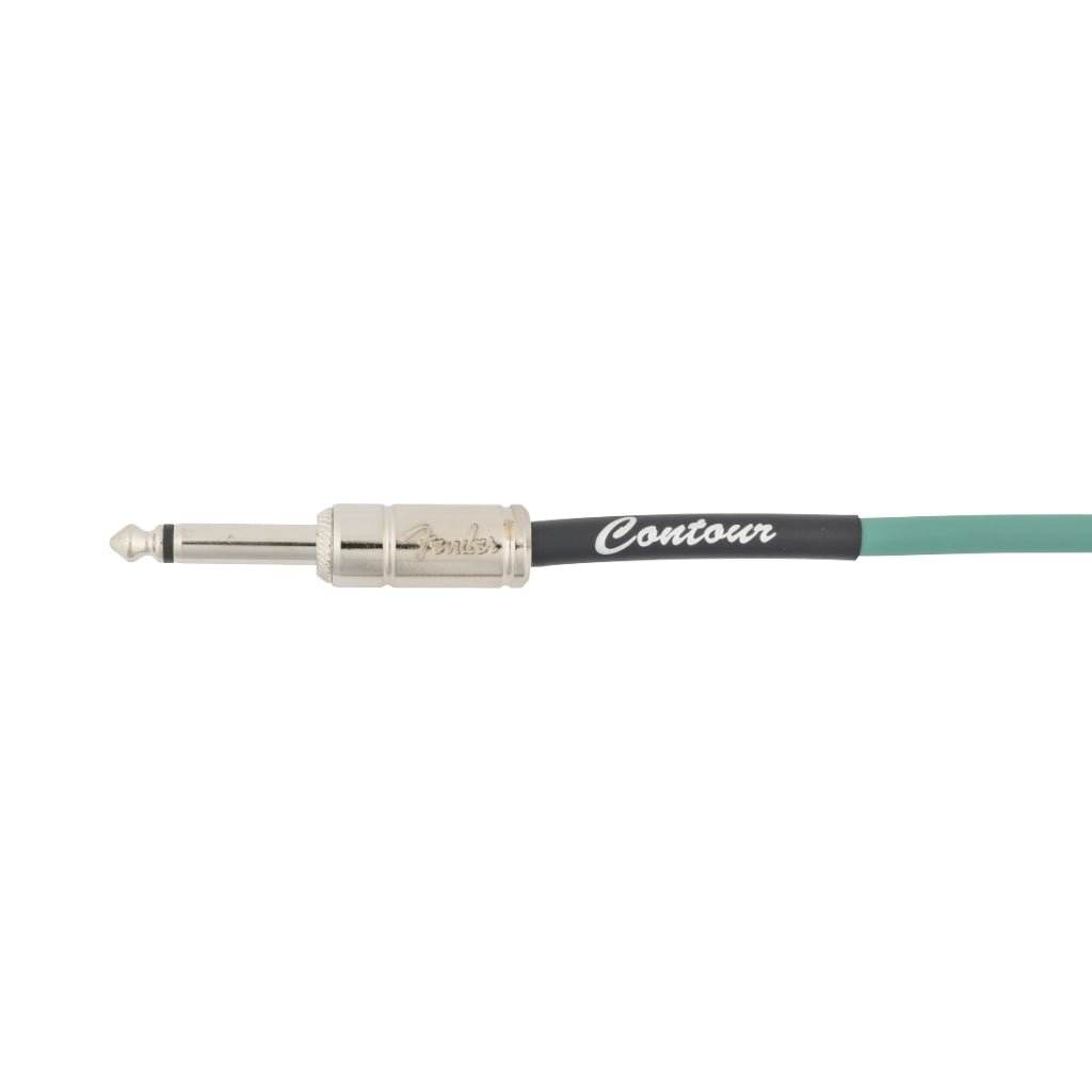 Fender Contour Series Instrument Cable - Sherwood Green, 18.6 feet Instrument Cables Sky Music