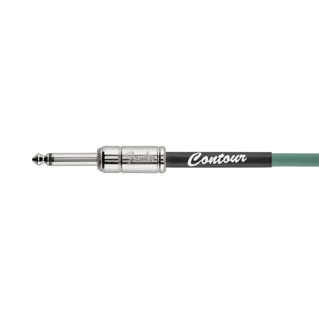 Fender Contour Series Straight to Straight Instrument Cable - 15 foot Sherwood Green Instrument Cables Sky Music