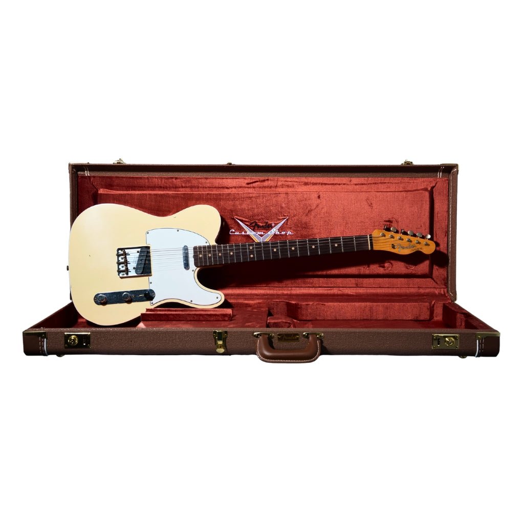 Fender Custom Shop 1960 Telecaster Custom Journeyman Relic - Vintage White Electric Guitars Sky Music