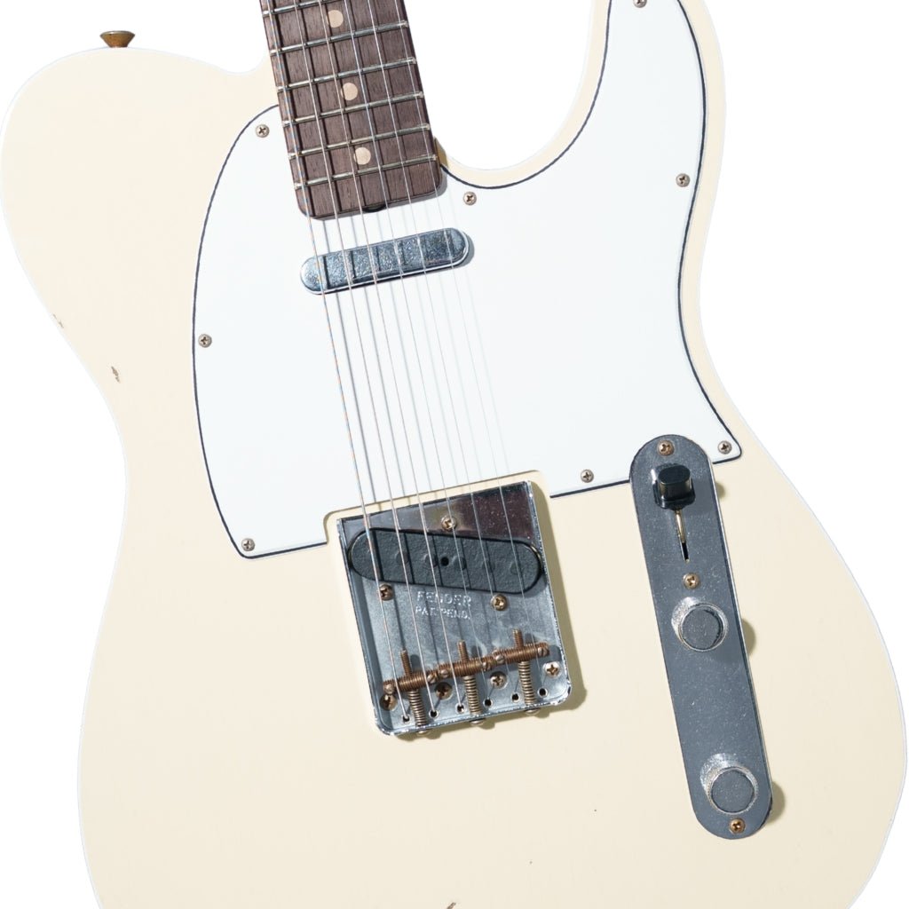 Fender Custom Shop 1960 Telecaster Custom Journeyman Relic - Vintage White Electric Guitars Sky Music