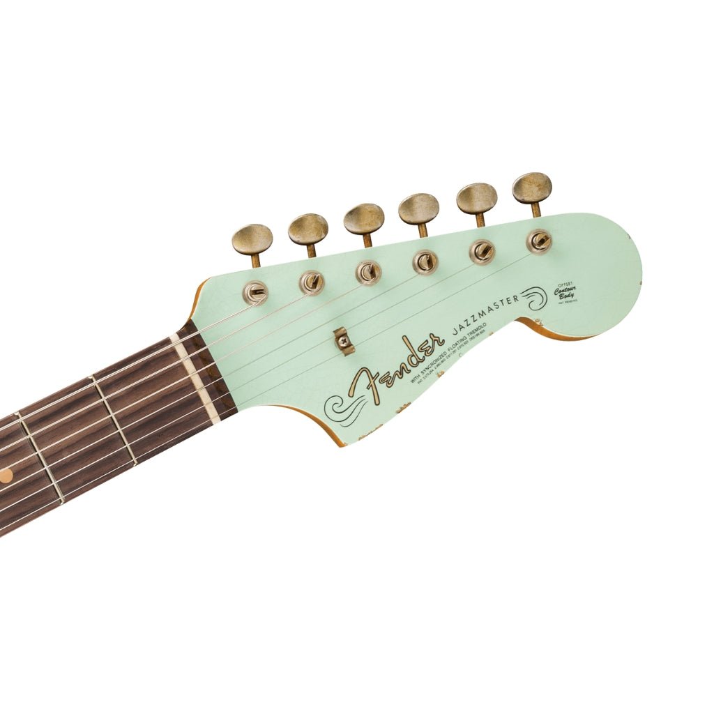 Fender Custom Shop 1963 Jazzmaster Relic - Aged Surf Green, Rosewood Fingerboard Electric Guitars Sky Music