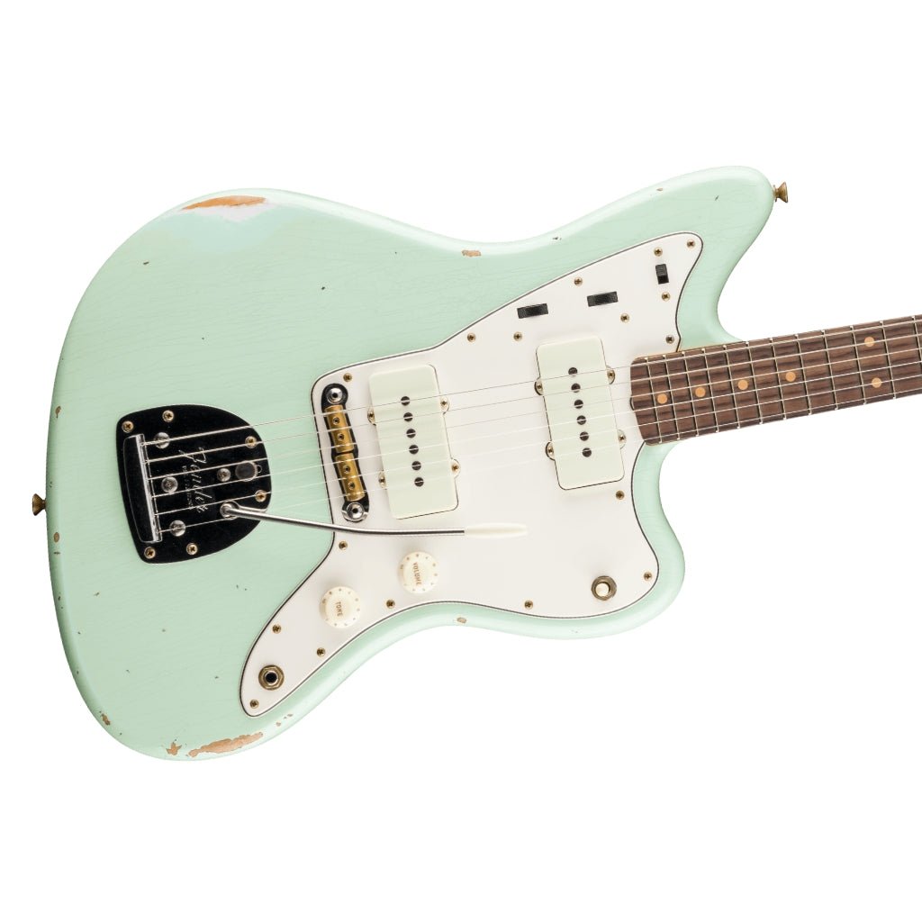 Fender Custom Shop 1963 Jazzmaster Relic - Aged Surf Green, Rosewood Fingerboard Electric Guitars Sky Music
