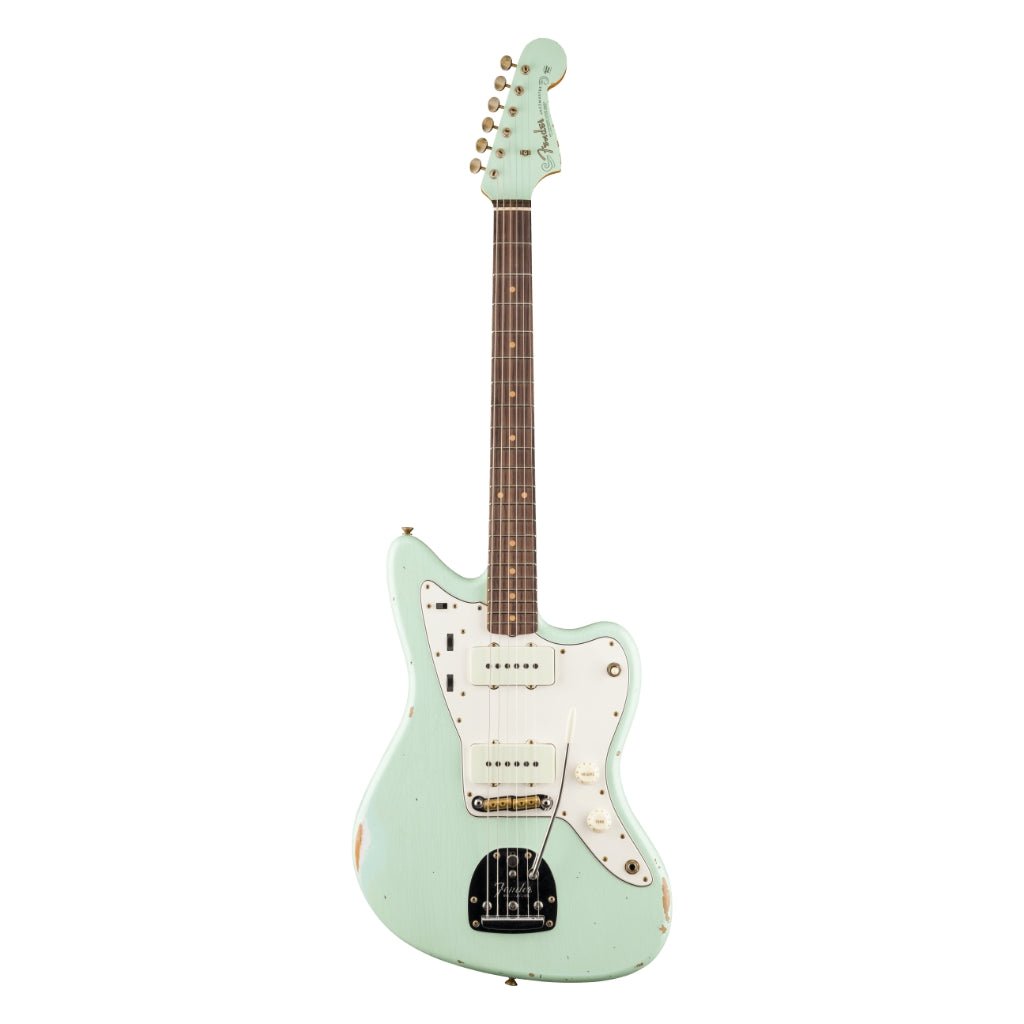 Fender Custom Shop 1963 Jazzmaster Relic - Aged Surf Green, Rosewood Fingerboard Electric Guitars Sky Music