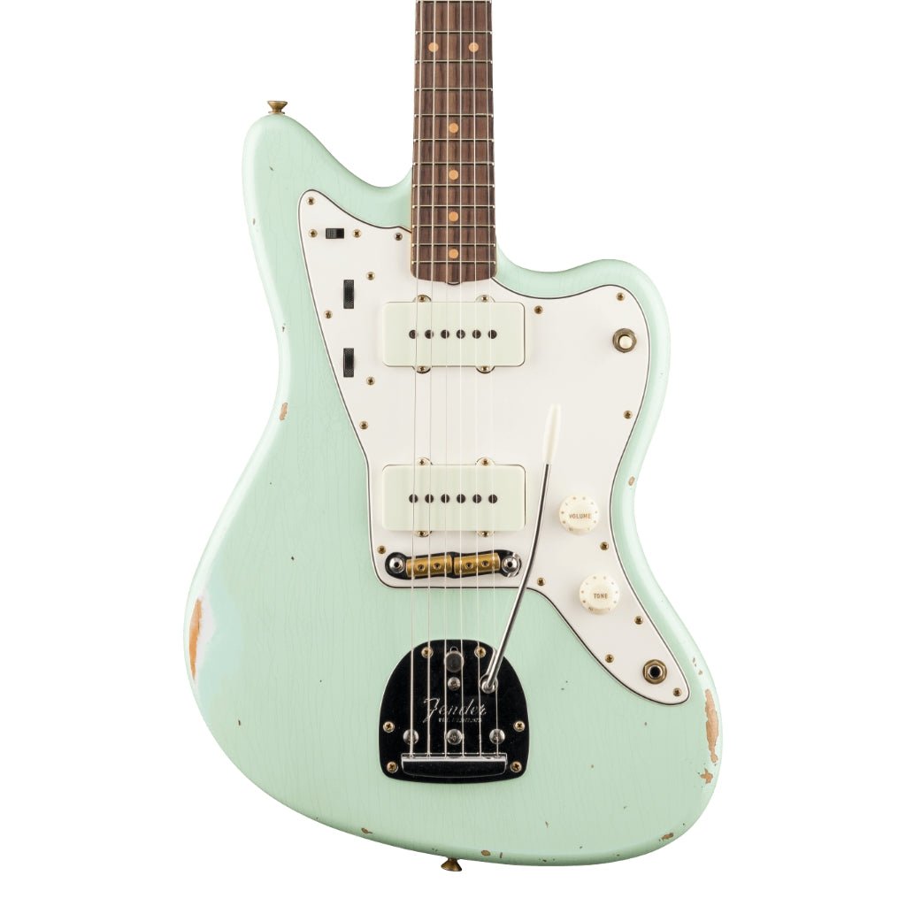 Fender Custom Shop 1963 Jazzmaster Relic - Aged Surf Green, Rosewood Fingerboard Electric Guitars Sky Music