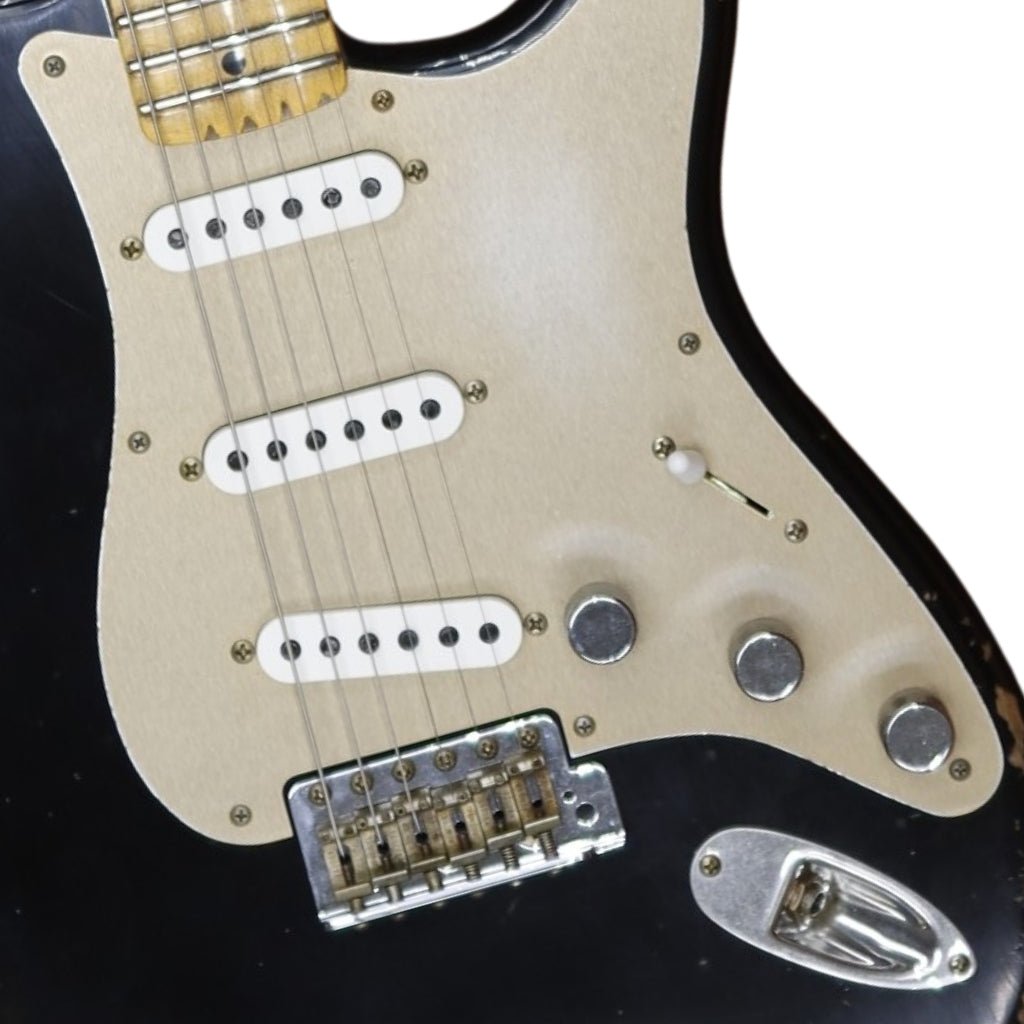 Fender Custom Shop B6 50s Stratocaster Relic Limited Edition Electric Guitar - Aged Black Electric Guitars Sky Music