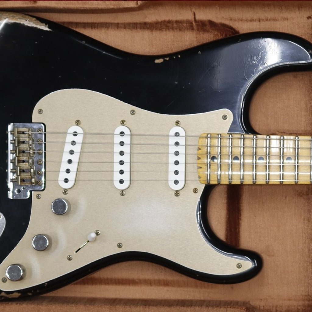 Fender Custom Shop B6 50s Stratocaster Relic Limited Edition Electric Guitar - Aged Black Electric Guitars Sky Music