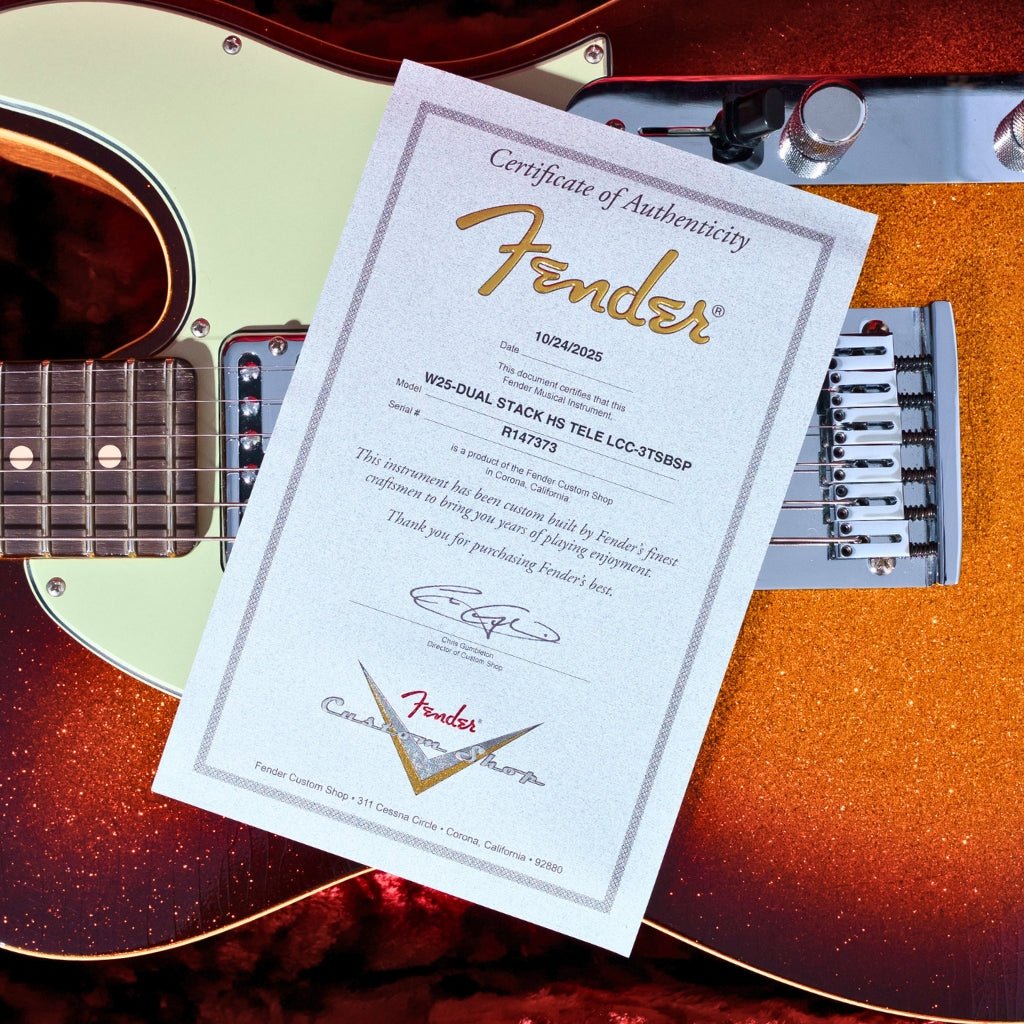 Fender Custom Shop Dual Stack HS Telecaster Closet Classic - 3 Colour Sparkle Sunburst Electric Guitars Sky Music