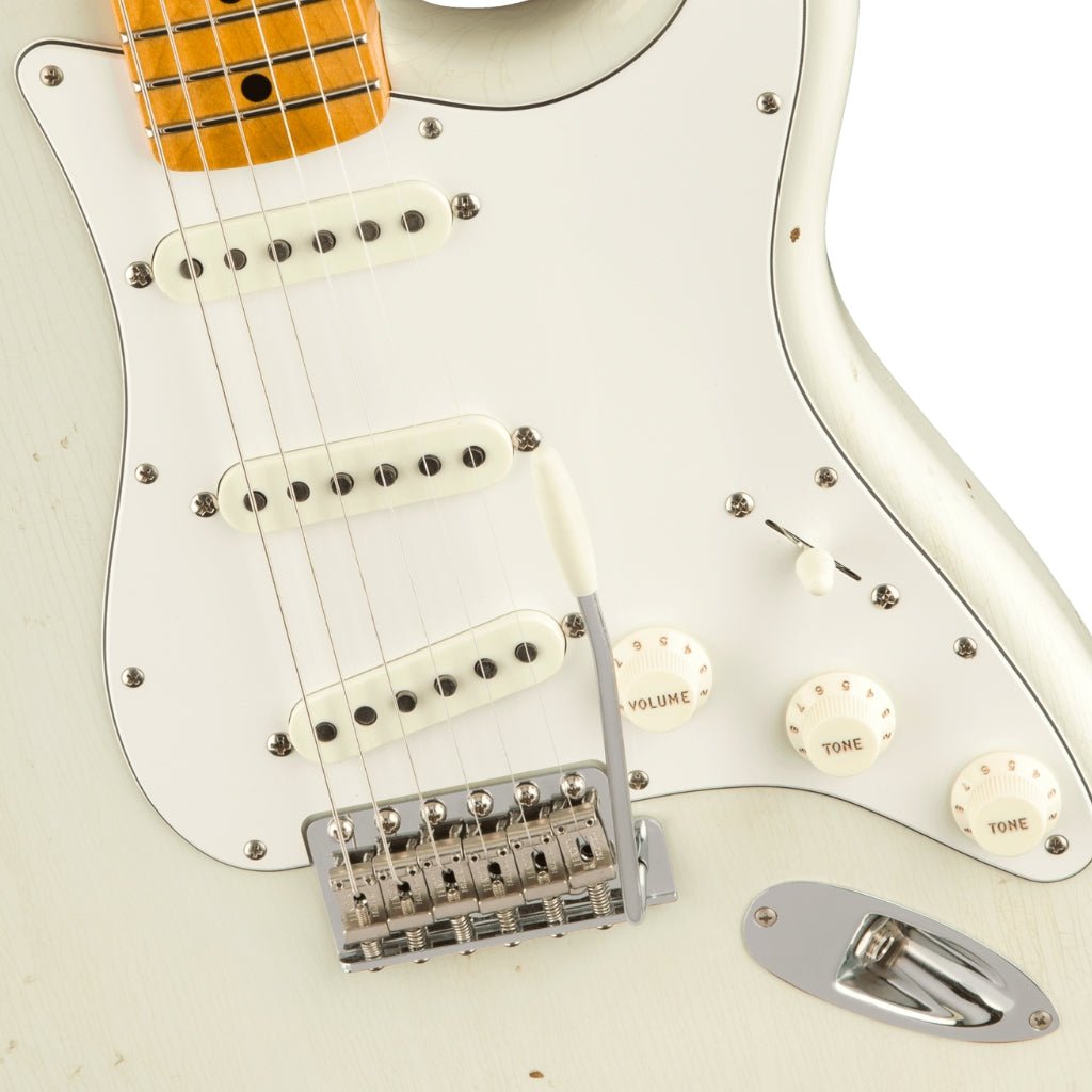 Fender Custom Shop Jimi Hendrix Voodoo Child Strat Journeyman Relic - Olympic White Electric Guitars Sky Music