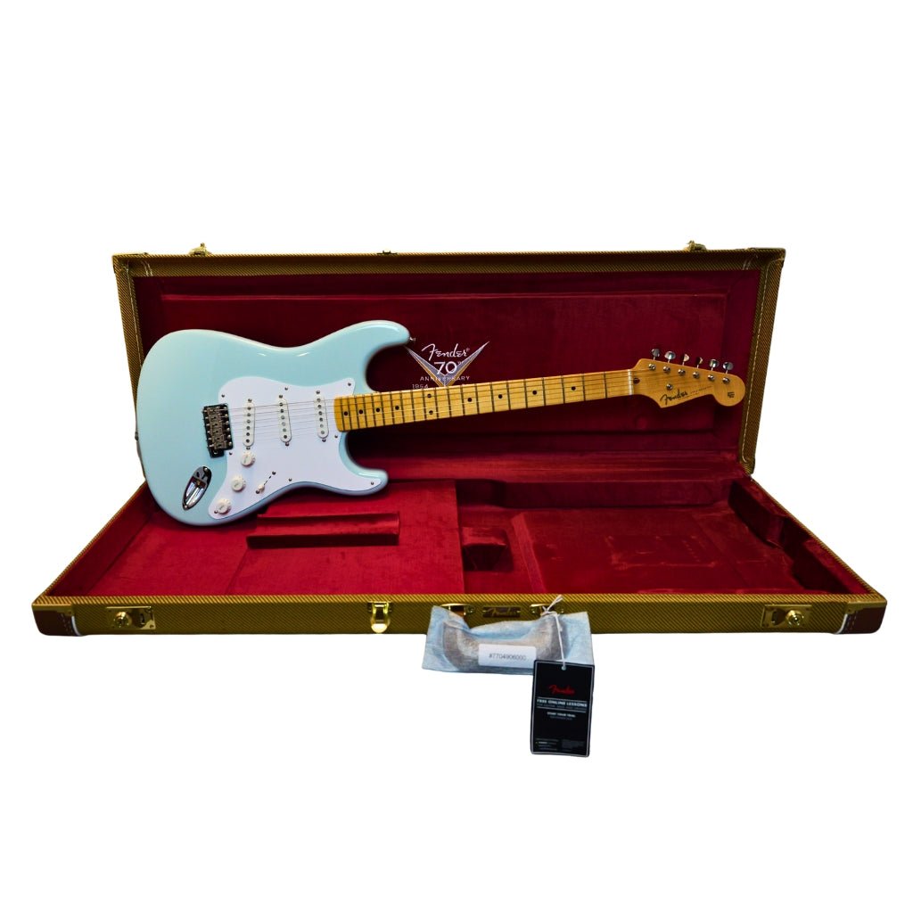 Fender Custom Shop Limited Edition 1954 Stratocaster NOS - Sonic Blue, Masterbuilt by Paul Weller Electric Guitars Sky Music