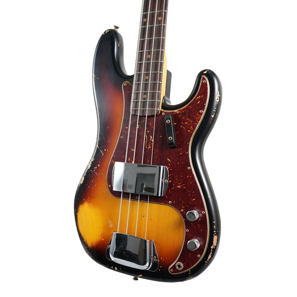 Fender Custom Shop Limited Edition ’59 Heavy Relic Precision Bass - 3-Color Sunburst, Rosewood Fingerboard Bass Guitars Sky Music