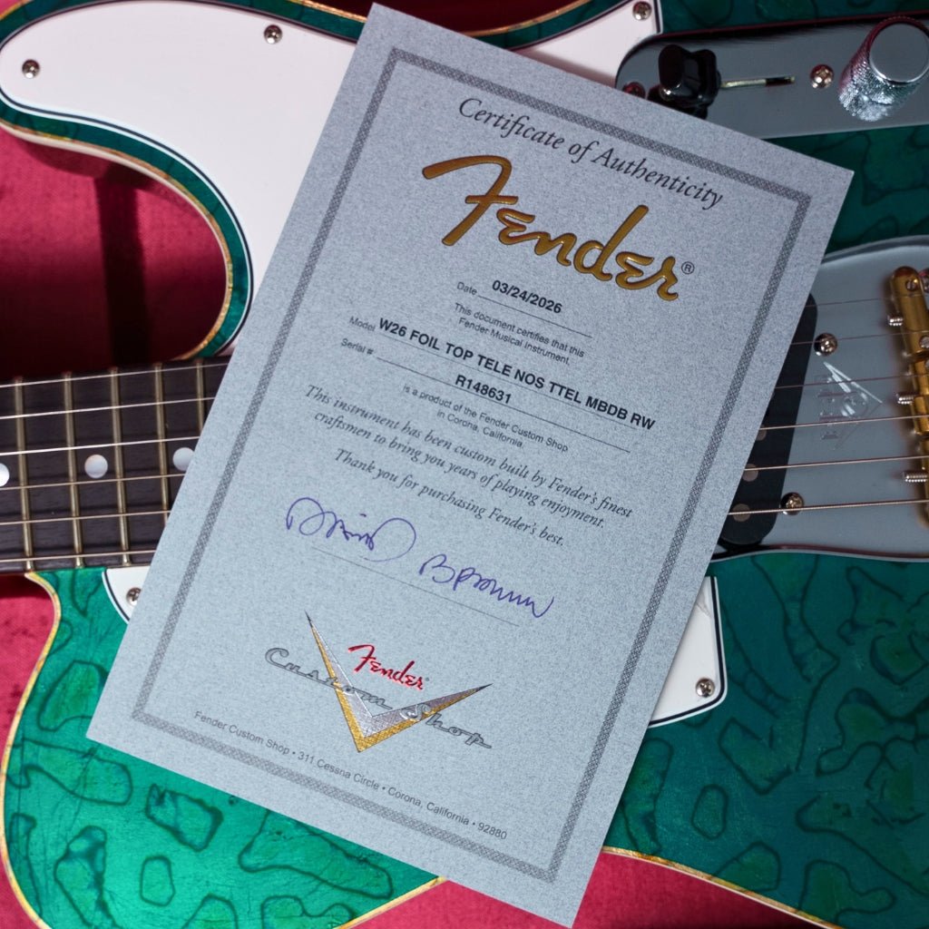 Fender Custom Shop Masterbuilt Telecaster NOS Foil Top by David Brown - Bronze Back Electric Guitars Sky Music