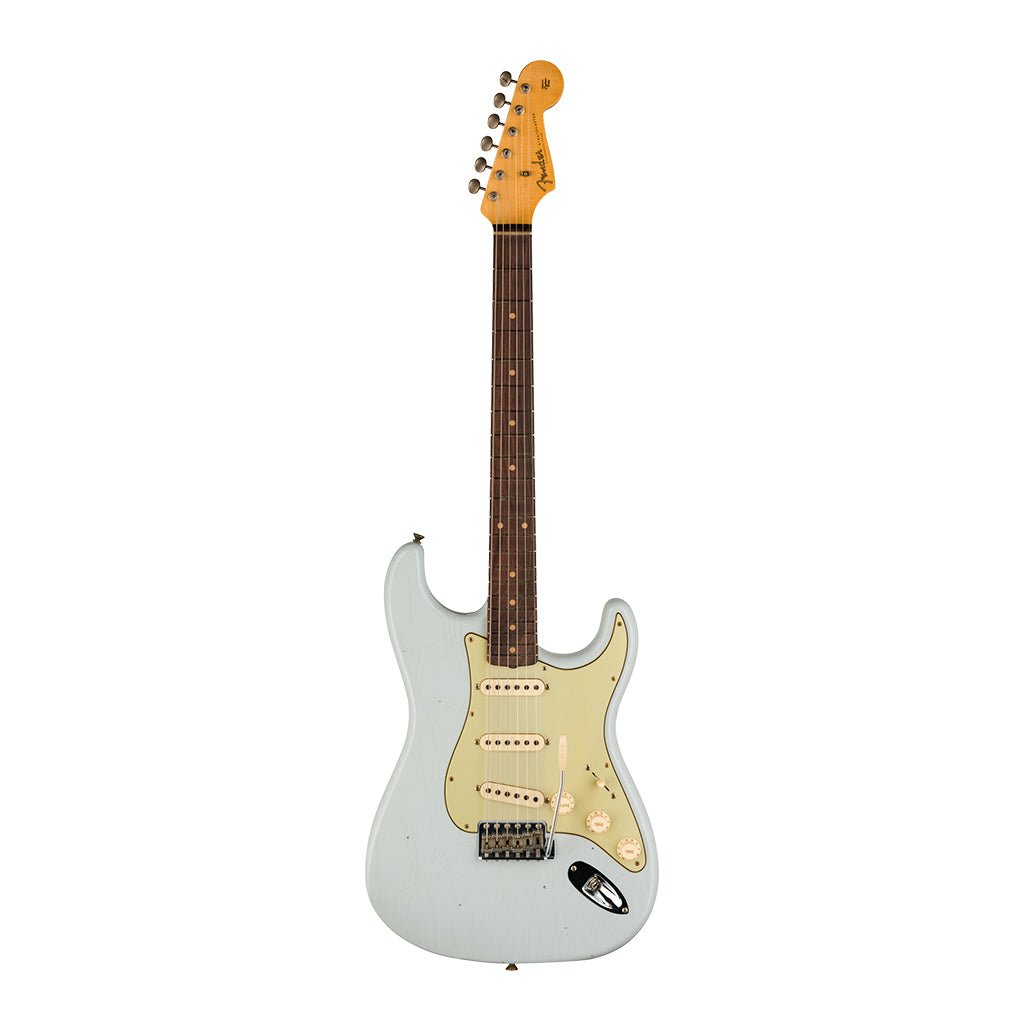 Fender Custom Shop Time Machine 59 Stratocaster Journeyman Relic Super Faded Aged Sonic Blue Electric Guitars Sky Music
