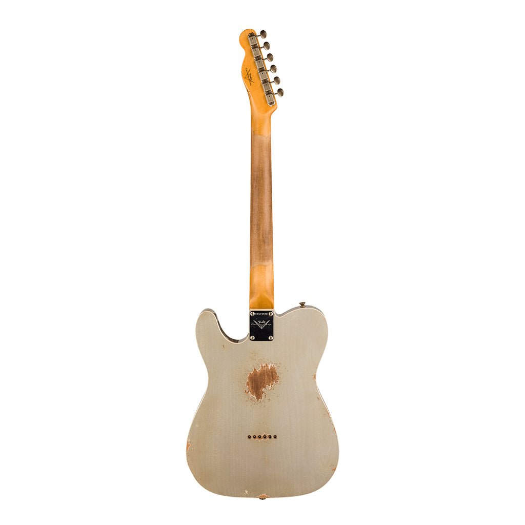 Fender Custom Shop Time Machine '60 Tele Custom - Heavy Relic, Aged Inca Silver Electric Guitars Sky Music