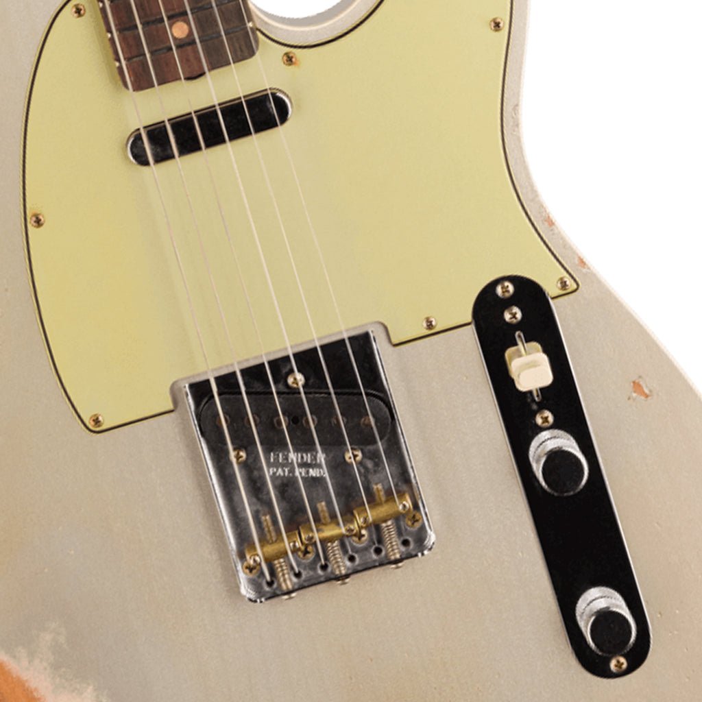 Fender Custom Shop Time Machine '60 Tele Custom - Heavy Relic, Aged Inca Silver Electric Guitars Sky Music