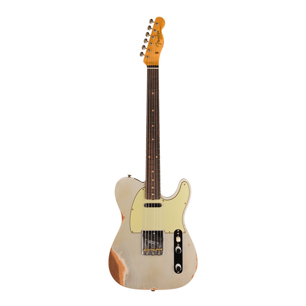 Fender Custom Shop Time Machine '60 Tele Custom - Heavy Relic, Aged Inca Silver Electric Guitars Sky Music