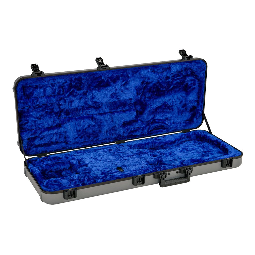 Fender Deluxe Molded Strat/Tele Case - Silver/Blue Electric Guitar Cases & Gigbags Sky Music