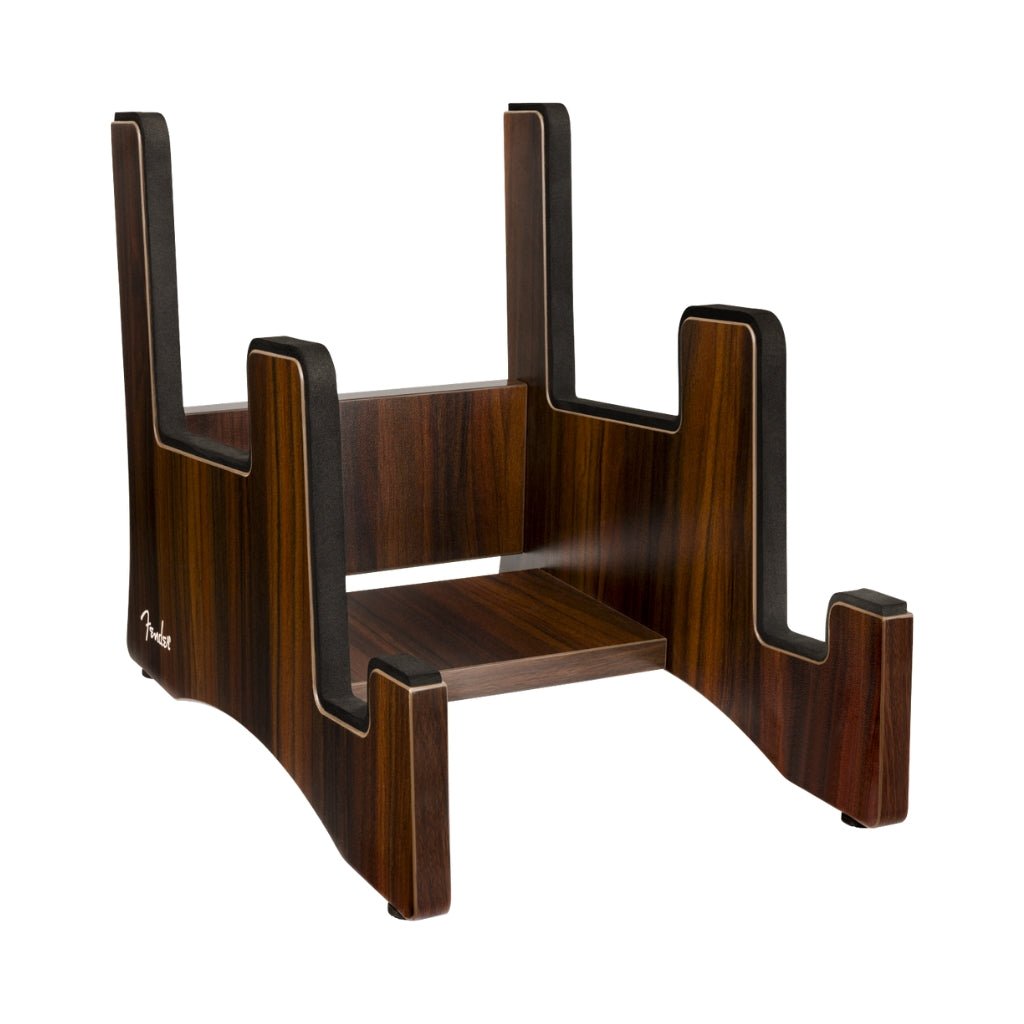 Fender Deluxe Wooden 2-Tier Multi Stand - Walnut Guitar Stands Sky Music