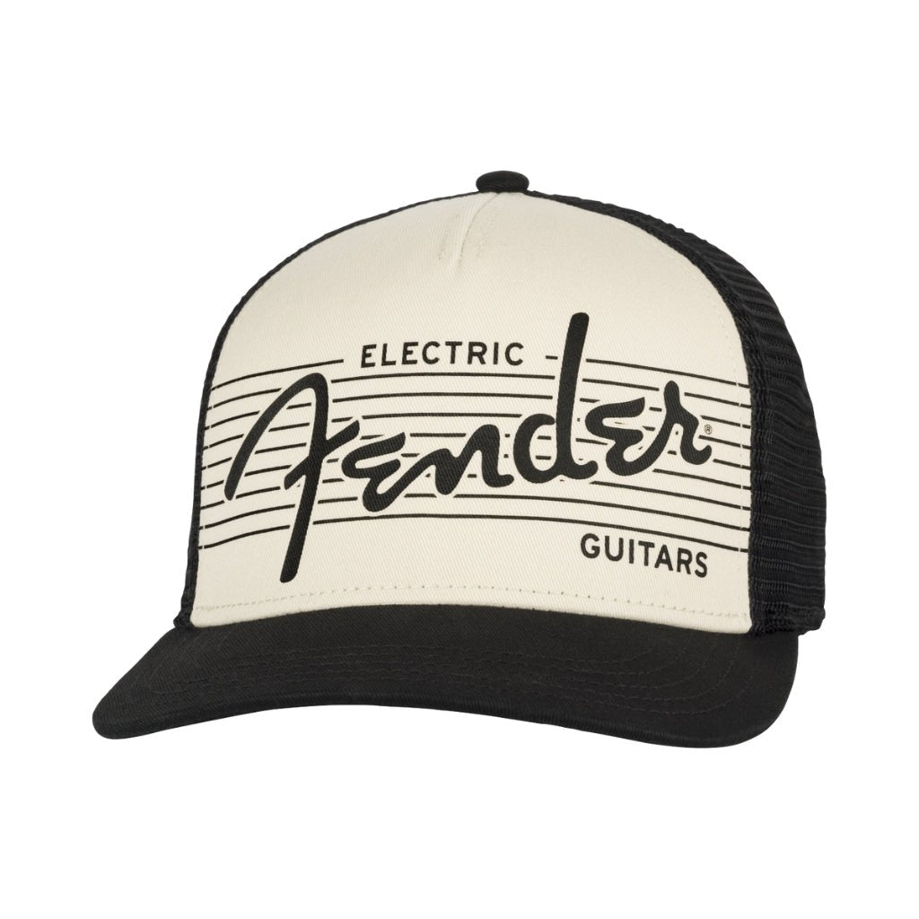 Fender Electric Hat with Black and Cream in One Size Merchandise & Apparel Sky Music