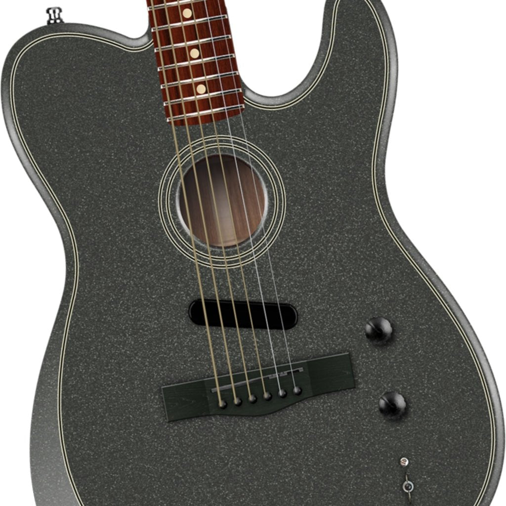 Fender FSR Acoustasonic Standard Telecaster - Charcoal Frost Metallic, Rosewood Fingerboard Electric Guitars Sky Music