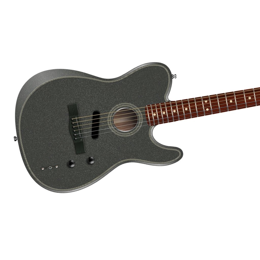 Fender FSR Acoustasonic Standard Telecaster - Charcoal Frost Metallic, Rosewood Fingerboard Electric Guitars Sky Music