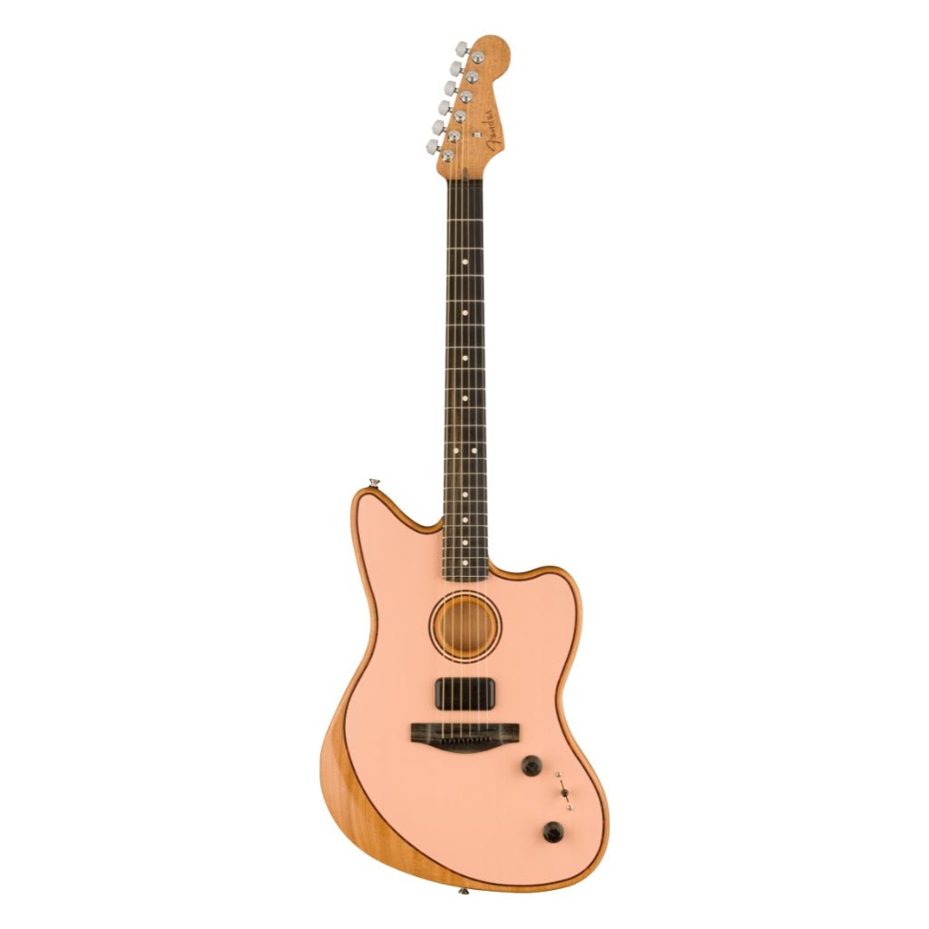Fender FSR American Acoustasonic Jazzmaster - Shell Pink, Ebony Fingerboard Acoustic Guitars Sky Music