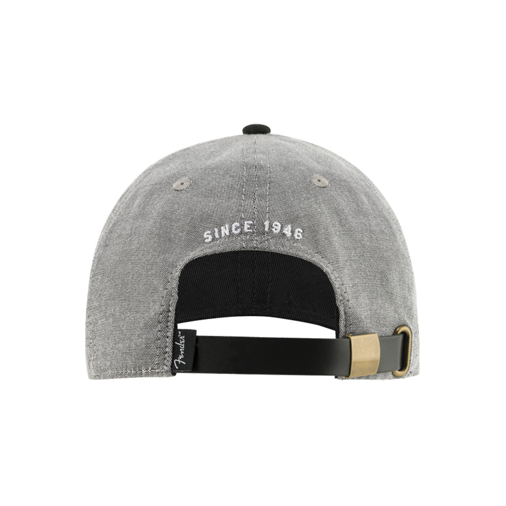 Fender Hipster Dad Hat - Gray and Black, One Size Fits Most Merchandise & Apparel Sky Music