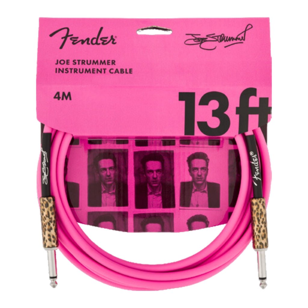 Fender Joe Strummer Instrument Cable in Pink Leopard - 13 Feet Instrument Cables Sky Music