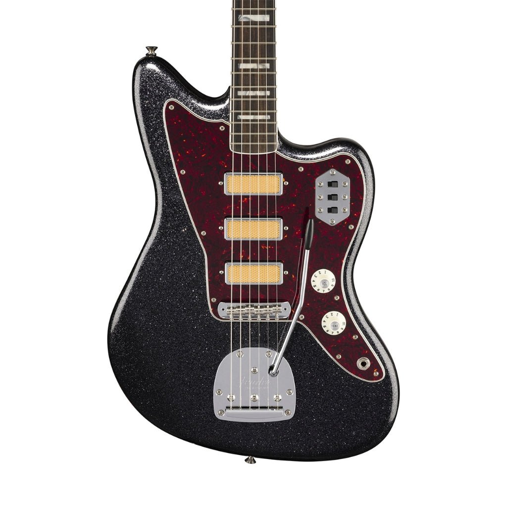 Fender Limited Edition Foil Jazzmaster Ebony Fingerboard Electric Guitar - Black Sparkle Electric Guitars Sky Music