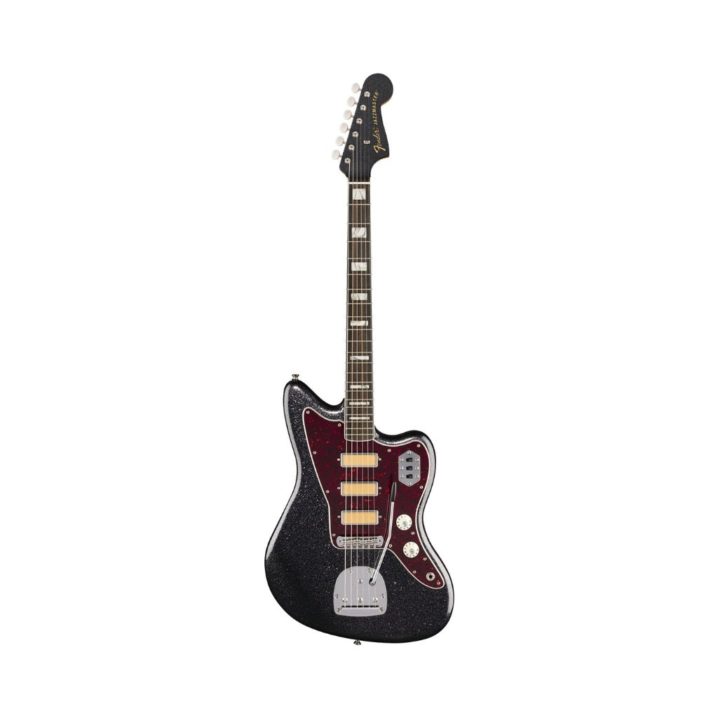 Fender Limited Edition Foil Jazzmaster Ebony Fingerboard Electric Guitar - Black Sparkle Electric Guitars Sky Music