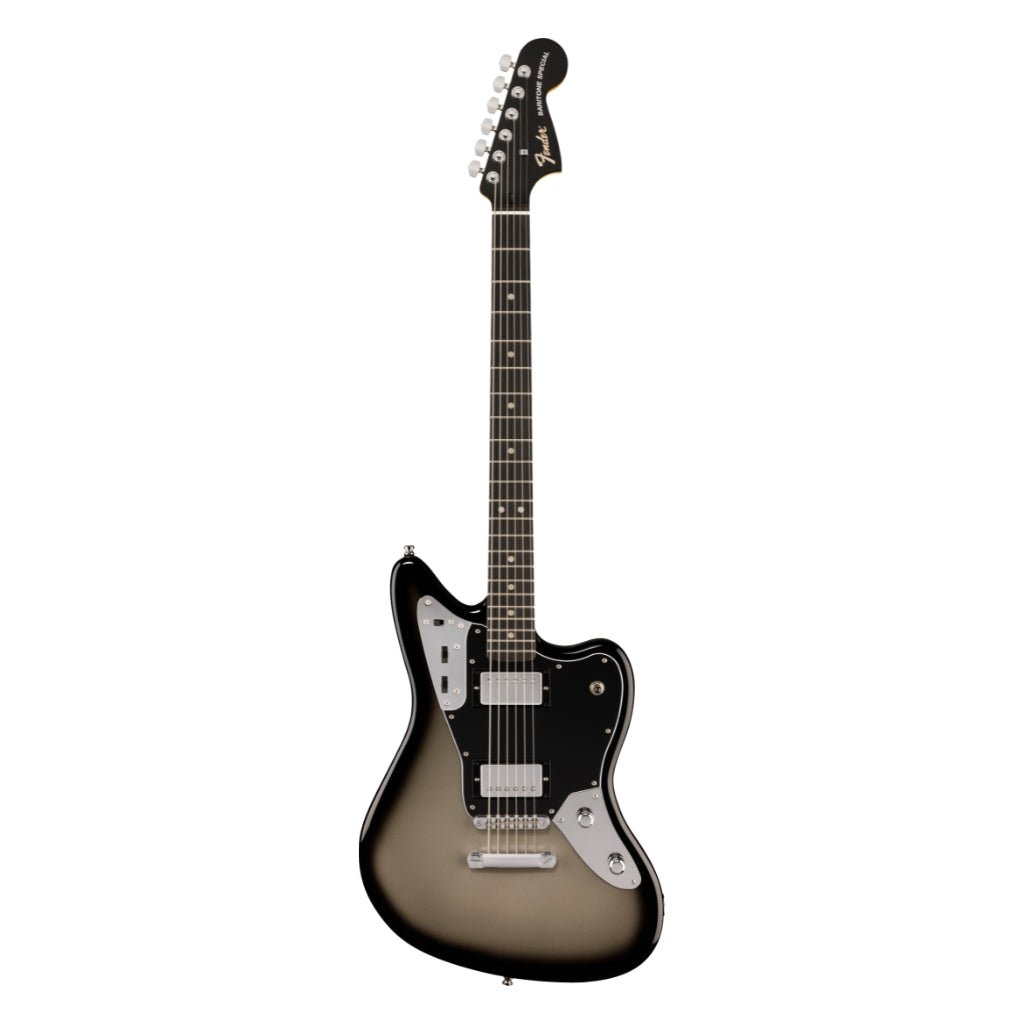 Fender Limited Edition Player Fusion Jaguar Baritone Electric Guitar - Silverburst, Ebony Fingerboard Electric Guitars Sky Music