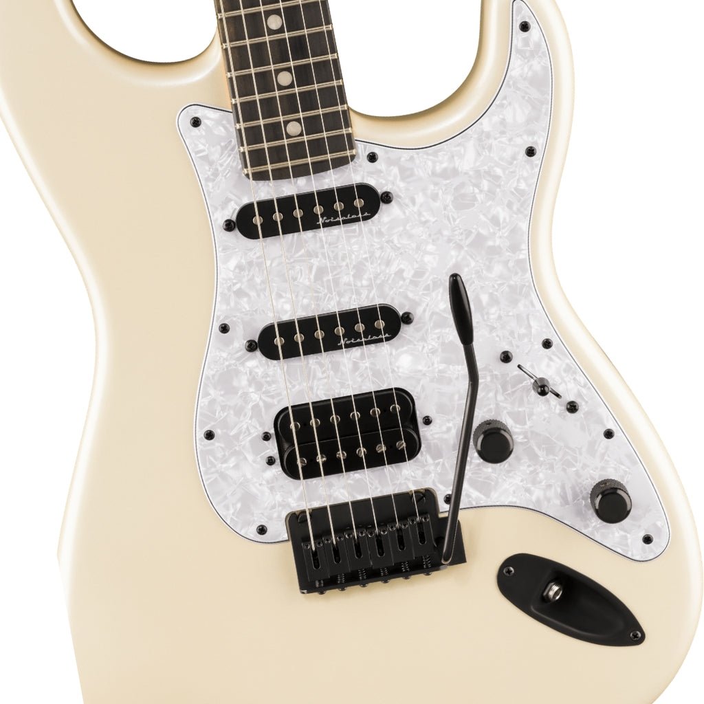 Fender Limited Edition Player Fusion Stratocaster HSS Electric Guitar - Olympic Pearl, Ebony Fingerboard Electric Guitars Sky Music