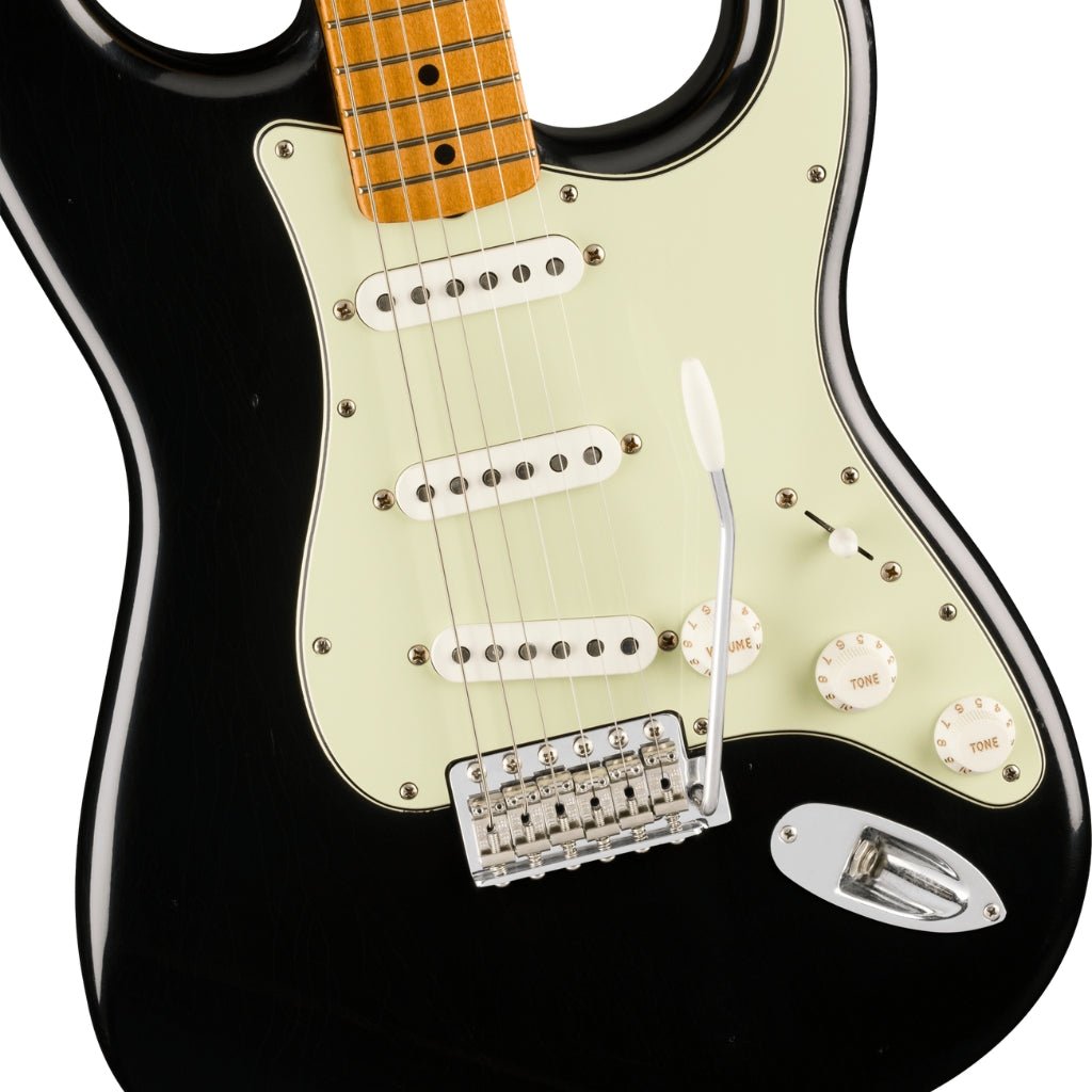 Fender Limited Vintera II Road Worn '60s Stratocaster Electric Guitar - Black, Maple Fingerboard Electric Guitars Sky Music