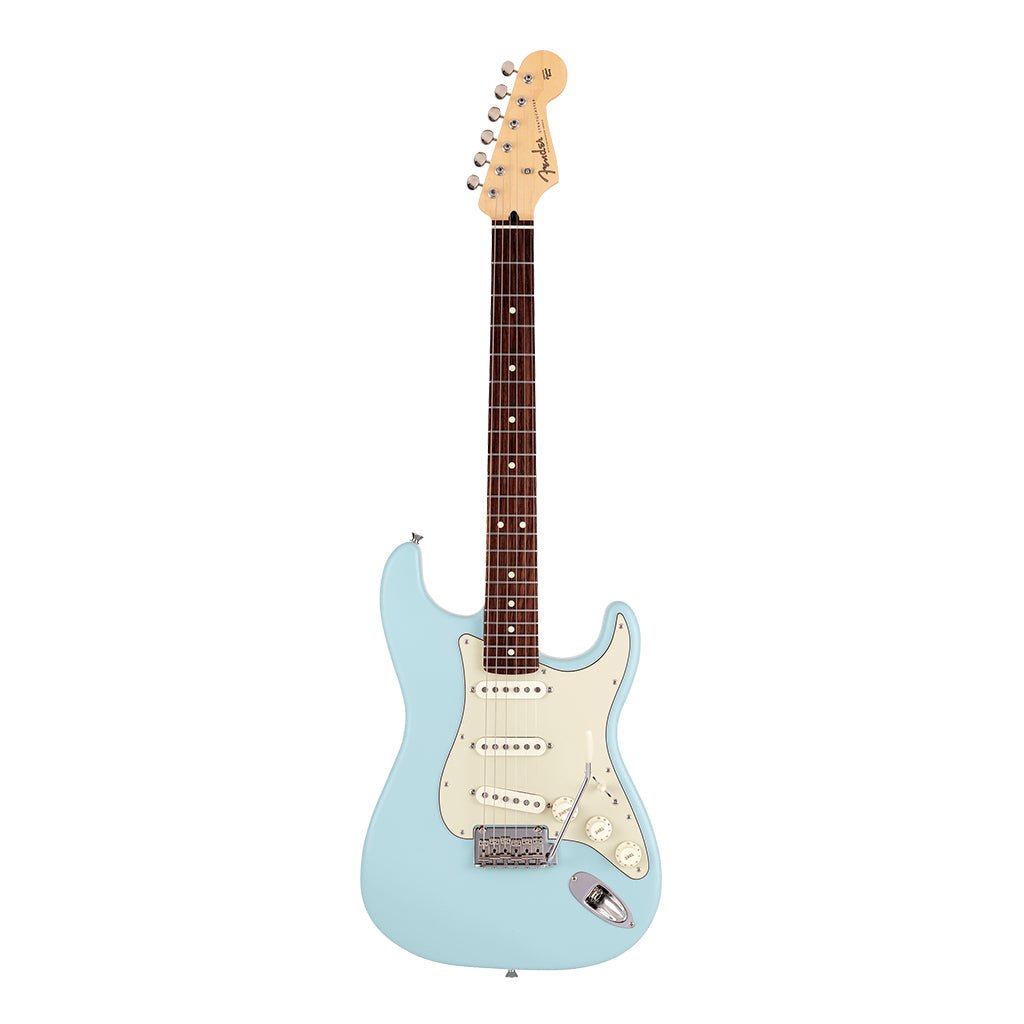 Fender Made in Japan Junior Collection Stratocaster®, Rosewood Fingerboard, Satin Daphne Blue Electric Guitars Sky Music