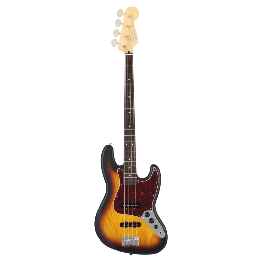 Fender Made in Japan Limited Raw Ash Jazz Bass - 3 Color Sunburst, Rosewood Fingerboard Bass Guitars Sky Music