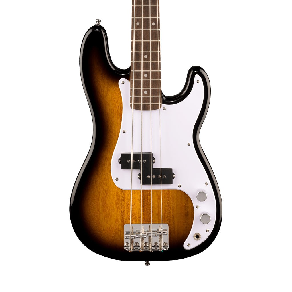 Fender Mini Precision Bass Laurel Fingerboard w/White Pickguard - 2-Color Sunburst Bass Guitars Sky Music