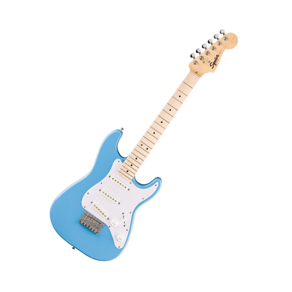 Fender Mini Stratocaster Maple Fingerboard w/White Pickguard - California Blue Electric Guitars Sky Music