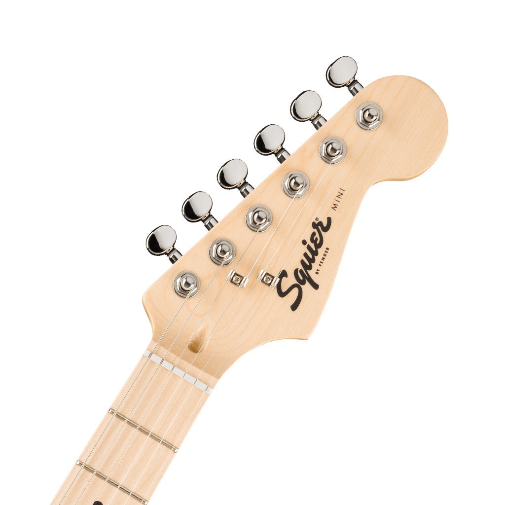 Fender Mini Stratocaster Maple Fingerboard w/White Pickguard - Sea Foam Green Electric Guitars Sky Music