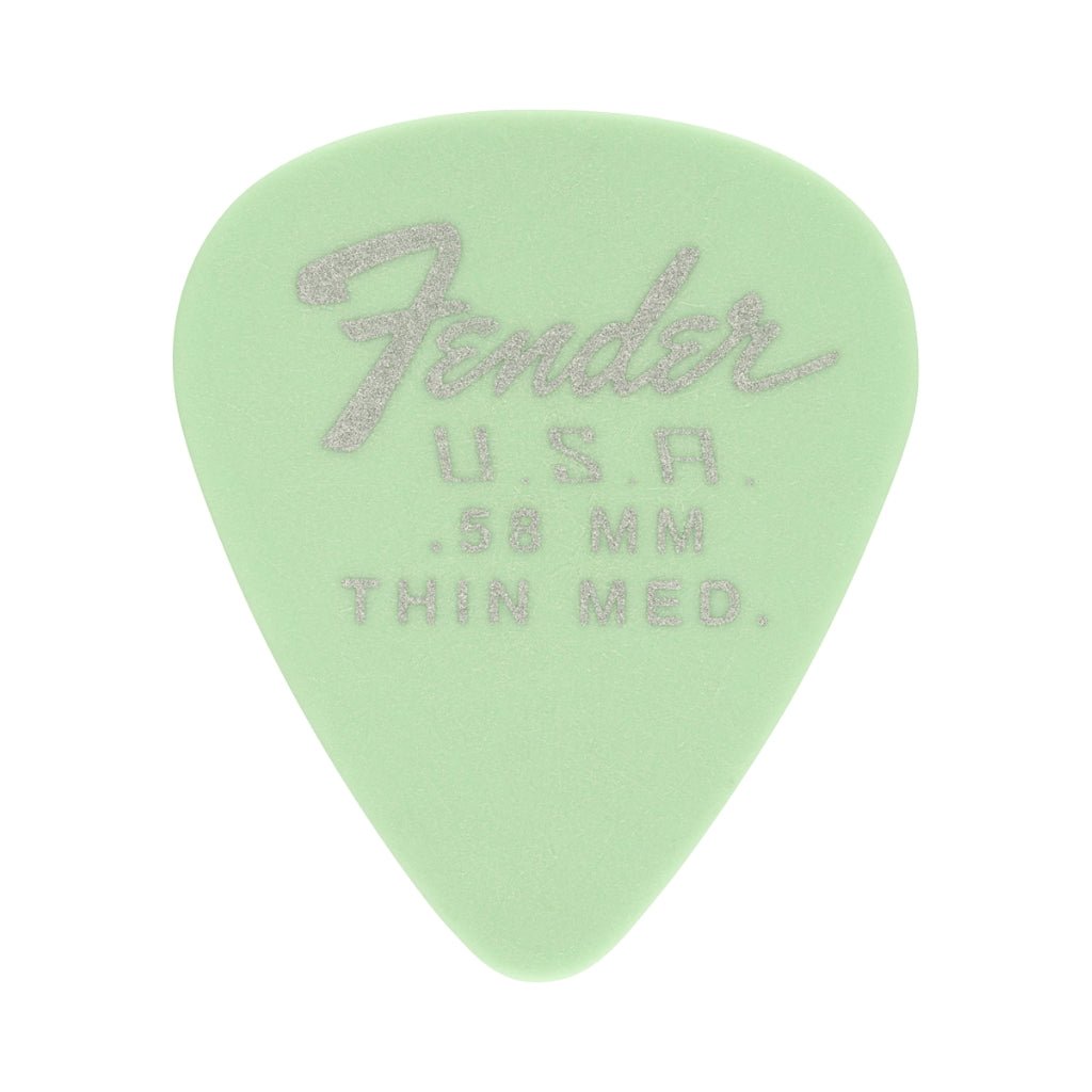 Fender Original Delrin Guitar Picks 12-pack - .58mm Surf Green Guitar Picks Sky Music