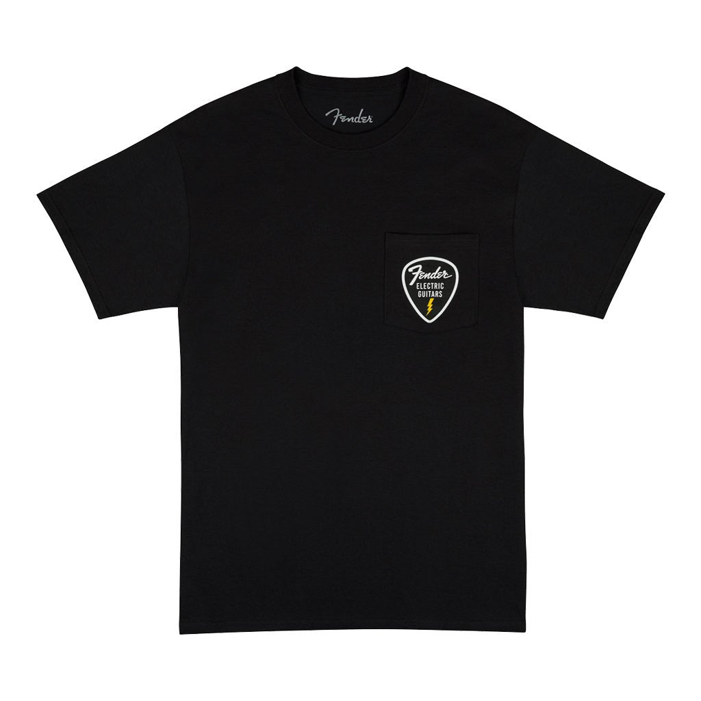 Fender Pick Patch Pocket Black Tee in Small Merchandise &amp; Apparel Sky Music