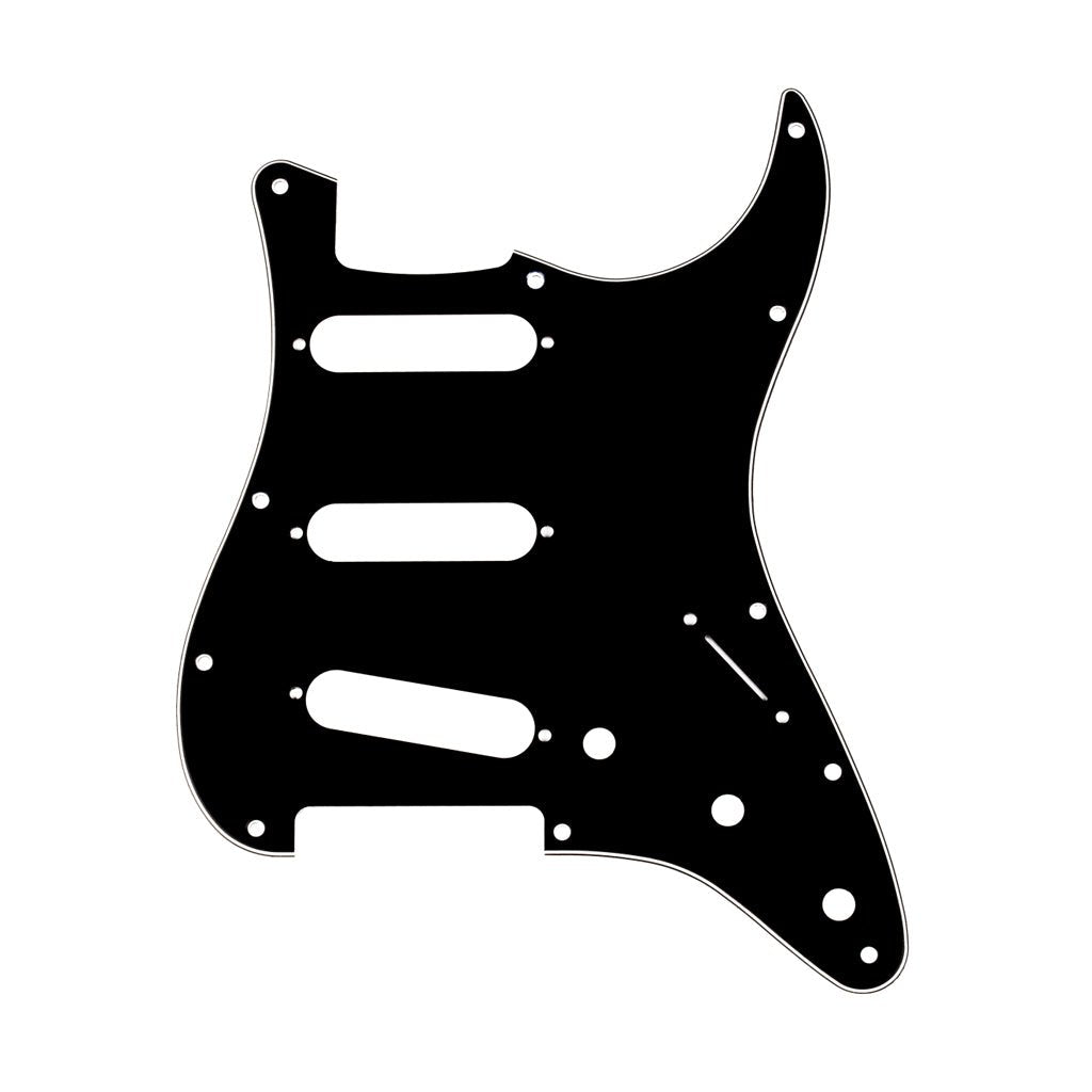 Fender Pickguard - Stratocaster Black 11 Hole - 3 Ply Guitar Spare Parts Sky Music