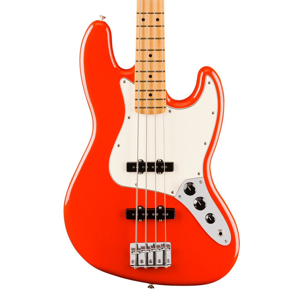Fender Player II Jazz Bass Maple Fretboard Coral Red Bass Guitars Sky Music