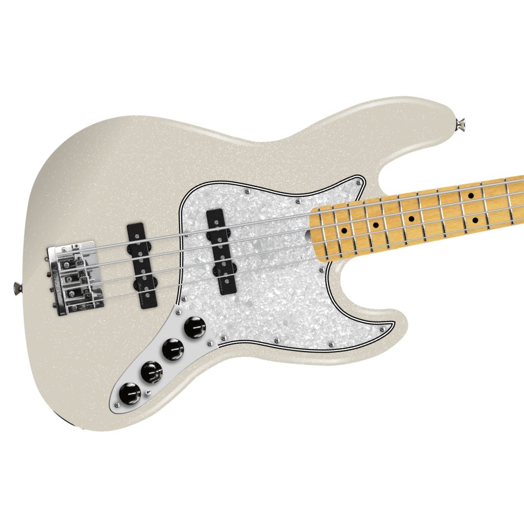 Fender Player II Modified Active Jazz Bass - Olympic Pearl, Maple Fingerboard Bass Guitars Sky Music