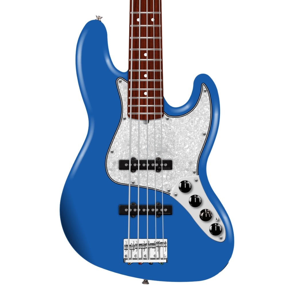 Fender Player II Modified Active Jazz Bass V - Electric Blue, Rosewood Fingerboard Bass Guitars Sky Music