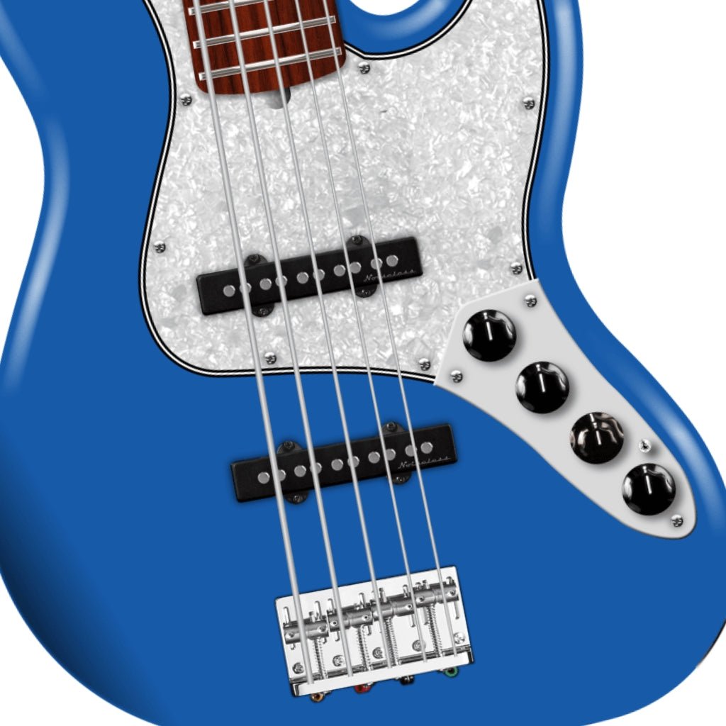 Fender Player II Modified Active Jazz Bass V - Electric Blue, Rosewood Fingerboard Bass Guitars Sky Music