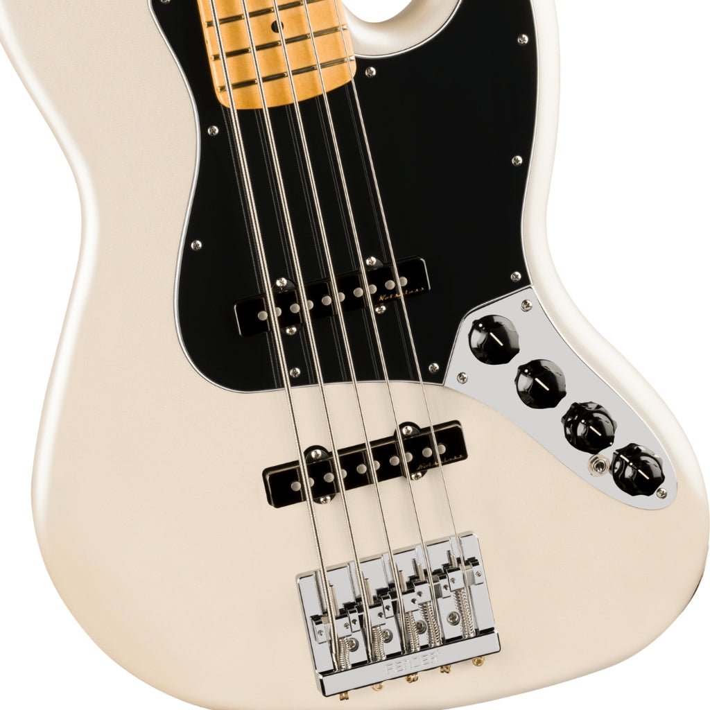 Fender Player II Modified Active Jazz Bass V - Olympic Pearl, Maple Fingerboard Bass Guitars Sky Music