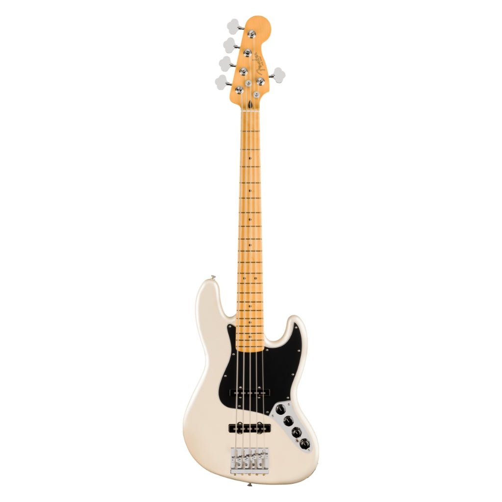 Fender Player II Modified Active Jazz Bass V - Olympic Pearl, Maple Fingerboard Bass Guitars Sky Music