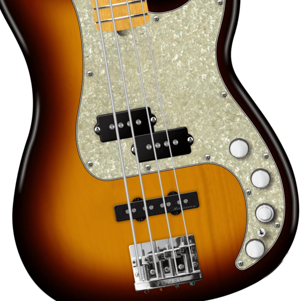 Fender Player II Modified Active Precision Bass - 3 Tone Sunburst, Maple Fingerboard Bass Guitars Sky Music